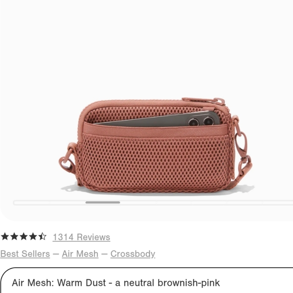 NWT Dagne Dover Mara Air Mesh Phone Sling in Warm Dust - Picture 6 of 9